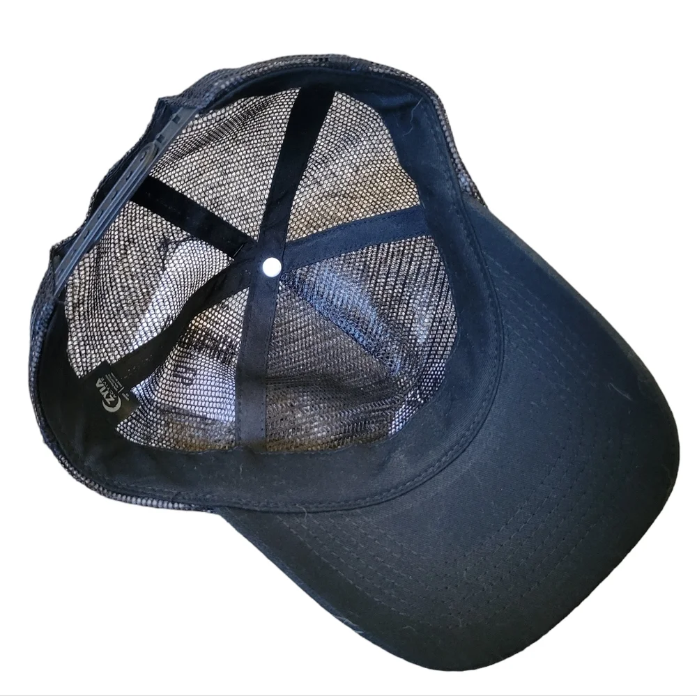 NWT Zyia Snap-Back Mesh Trucker Hat Black White - Picture 5 of 6